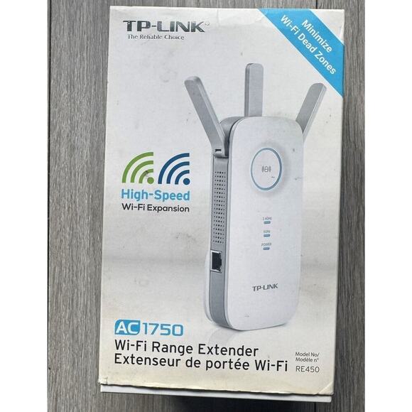 TP-Link AC1750 Internet Wi-Fi Dual Band Range Extender RE450 - Picture 1 of 12